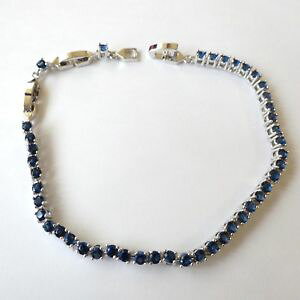 yzuXbg@ANZT?@ejXVo[Tt@CA2252018cm236 utennis bracelet man woman colour silver sapphires blue 22,5 20 18 cm 236 u