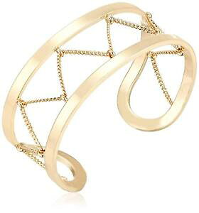 �y���������z�u���X���b�g�@�A�N�Z�T��?�@bcbgwomens�W�O�U�O�`�F�[���J�t�X�u���X���b�gbcbg generation womens gold zig zag chain cuff bracelet