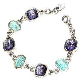 【送料無料】ブレスレット　アクセサリ—　skalliブレスレットカボション17cmskalli bracelet silver plated cabochon blue and purple 17cm jewel