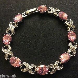 yzuXbg@ANZT?@sNTt@CA72518cm18k white goldboxedvgbgb pink oval sapphires 725 18cm bracelet 18k white gold filled boxed plum uk