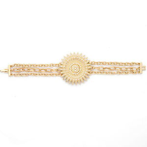 �y���������z�u���X���b�g�@�A�N�Z�T��?�@�u���X���b�g�A�[���f�R�`�F�[���G���h�~�j�p�[���T���N���X���g��bracelet golden art deco multirank chain end mini pearl sun class retro ct9