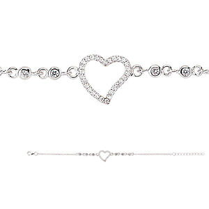 �y���������z�u���X���b�g�@�A�N�Z�T��?�@�X�|�[�N�u���X���b�gspoke 925 sterling silver jewelry womens delicate heart bracelet of love e1