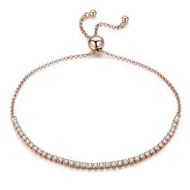 【送料無料】ブレスレット　アクセサリ—　チェーンローズテニスブレスレットスターリング925tennis bracelet sterling silver 925 with adjustable chain rose gold