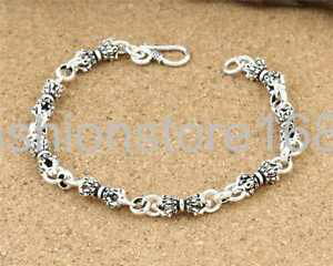 yzuXbg@ANZT?@s925X^[OoCovajrauXbgpure s925 sterling silver retro vajra simplicity fashion bracelet