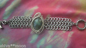 �y���������z�u���X���b�g�@�A�N�Z�T��?�@hippy boho bracelet stainless steel handcrafted artisan labradoritewire wrap 2hippy boho bracelet stainless steel handcraf