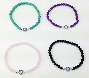 yzuXbg@ANZT?@~jr[YuXbgX^[OVo[^[RCYIjLXAWXgmini evil eye bead bracelet sterling silver turquoise quartz onix amethyst