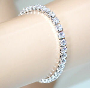 �y���������z�u���X���b�g�@�A�N�Z�T��?�@�e�j�X�u���X���b�g�V���o�[�N���X�^�����C���X�g�[��tennis bracelet silver woman crystal rhinestone glitter elegant bride 30x