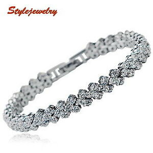 yzuXbg@ANZT?@kzCgS[hXtXL[NX^uC_uXbgNA18k white gold filled clear made with swarovski crystal bridal bracelet t27