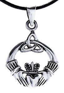 �y���������z�u���X���b�g�@�A�N�Z�T��?�@�b�h�N���_�A���W�F���gcladdagh irlandese liebes amicizia hochzeitssymbol ciondolo argento 925 105