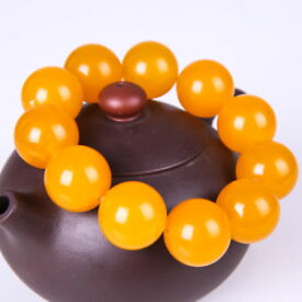 【送料無料】ブレスレット　アクセサリ—　イエロージェイドビードブレスレットブレスレットchinese beautiful natural yellow jade handcarved bead elastic bracelet bracelet