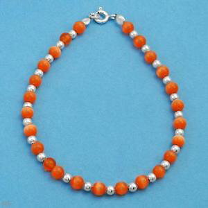 yzuXbg@ANZT?@X^[OVo[IWuXbg925 sterling silver orange cats eye bracelet