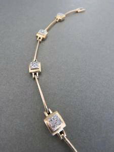 �y���������z�u���X���b�g�@�A�N�Z�T��?�@�r���e�[�W�u���X���b�gvintage gold plated metal paste bracelet