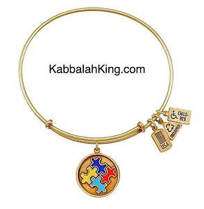 �y���������z�u���X���b�g�@�A�N�Z�T��?�@�f�B�p�Y��wind amp; fire autismo tessere di puzzle ciondolo smaltato oro bracciale rigido