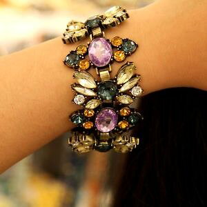 �y���������z�u���X���b�g�@�A�N�Z�T��?�@�u���X���b�g���g���r���e�[�Wbracelet female flower purple yellow retro vintage original evening marriage ct5