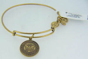 �y���������z�u���X���b�g�@�A�N�Z�T��?�@�A���b�N�X�S�[���h�u���X���b�g alex and ani us navy charm bracelet with gold finish 291