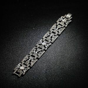 �y���������z�u���X���b�g�@�A�N�Z�T��?�@�u���X���b�g�V���o�[�A�[���f�R�X�N�G�A�r���e�[�W�G���h�N���Xbracelet silver art deco square vintage filigree end class marriage ct3