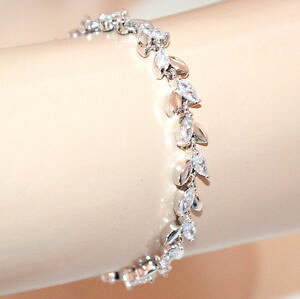 �y���������z�u���X���b�g�@�A�N�Z�T��?�@���f�B�[�X�e�j�X�u���X���b�g�V���o�[���C���X�g�[���N���X�^���h���b�v�X�^�C���b�V���u���X���b�gladies tennis bracelet silver rhinestone crystal drops st