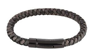 �y���������z�u���X���b�g�@�A�N�Z�T��?�@�u���X���b�g�m�A�[���h�Dalraune, bracelet en cuir, 21cm, noire du nil , gris, fermoir en acier inox