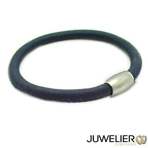 �y���������z�u���X���b�g�@�A�N�Z�T��?�@92519cm�u���X���b�gbracelet dark blue genuine leather with magnetic closure from 925 silver, length 19cm