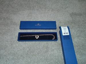 yzuXbg@ANZT?@XtXL[NX^{bNXI[vn[guXbgswarovski crystal silvertone open heart bracelet 959266 in box