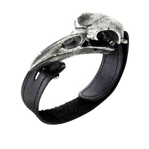 yzuXbg@ANZT?@SVbNs[^[^KXXgbvuXbgalchemy gothic pewter rabeschadel raven skull wrist strap bracelet a105 uk made