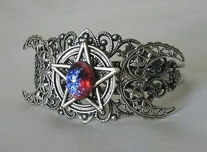 yzuXbg@ANZT?@hSIp[gv[uXbgdragons breath fire opal triple moon pentacle bracelet, wiccan pagan witchcraft