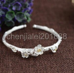 yzuXbg@ANZT?@X^[OVo[uXbgt@bVs925 sterling silver bracelet adjustable woman jewelry flowers fashion