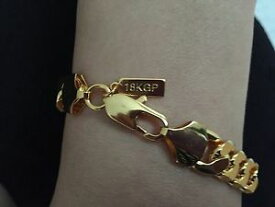 【送料無料】ブレスレット　アクセサリ—　ライフタイムkゴールドメッキチェーンブレスレットプレゼントlifetime 9 sg1008 18k gold plated stoneless chain bracelet anklet birthday gift