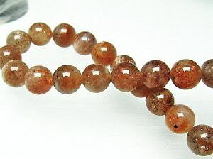 �y���������z�u���X���b�g�@�A�N�Z�T��?�@�S�[���f�����E���h�X�g���b�`�u���X���b�g8mm rare 3a natural golden sunstone gemstone round stretch bracelet gift bl8222