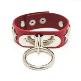 【送料無料】ブレスレット　アクセサリ—　リングレザーブレスレットカワイイstar studded ring leather bracelet [red] listen flavor harajuku kawaii