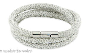 �y���������z�u���X���b�g�@�A�N�Z�T��?�@�u���X���b�g�J���[�X�v���b�V��alraune, leather bracelet viper, color splash, 57cm, edelstahlverschlu