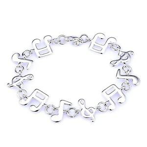 �y���������z�u���X���b�g�@�A�N�Z�T��?�@���b�L�u���X���b�g20xsilverplated music note bracelet a7d3