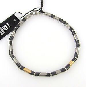 �y���������z�u���X���b�g�@�A�N�Z�T��?�@�f�U�C�i�[�X�`�[���g�[���X�e�����X�X�`�[���r�[�h�u���X���b�gdesigner fibo steel three tone stainless steel bead bracelet 875 j x