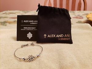 �y���������z�u���X���b�g�@�A�N�Z�T��?�@�A���b�N�X�m�b�galex and ani endless knot horizontal braceletpre owned very good condition