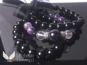 �y���������z�u���X���b�g�@�A�N�Z�T��?�@���K�u���X���b�g�`���N��yoga natural gemstones stretchy bracelet chakra intuition healing soulmate money