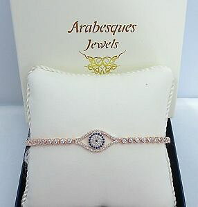 yzuXbg@ANZT?@AxXN[YS[hX^[OVo[NX^ejXuXbgarabesques jewels rose goldsterling silvercrystal evil eye tennis bracelet