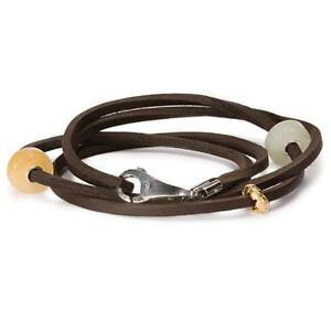 �y���������z�u���X���b�g�@�A�N�Z�T��?�@���[�_���U�[�u���X���b�g�u���E��moda trollbeads leather bracelet brown 36cm tlebr 00004