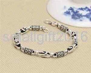 yzuXbg@ANZT?@X^[OVo[gXNGAhSXP[uXbgpure s925 sterling silver individuality retro square dragon scale mans bracelet