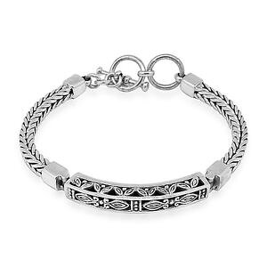 �y���������z�u���X���b�g�@�A�N�Z�T��?�@�f�U�C�i�[�\���b�h�X�^�[�����O�V���o�[�o���`�F�[���u���X���b�g�C���`designer solid 925 sterling silver bali chain bracelet 775 inch 25 gms f13