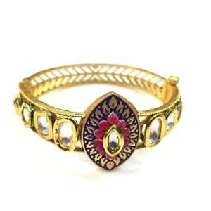 �y���������z�u���X���b�g�@�A�N�Z�T��?�@kundanmeenakari�u���X���b�gmt04857kundan high quality handmade meenakari bracelet mt04857