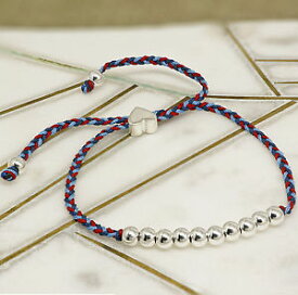 【送料無料】ブレスレット　アクセサリ—　ヒーローズコードヘルプシルバービーズブレスレットhelp for heroes womens cord amp; 925 silver beads amp; heart friendship bracelet giftlt;