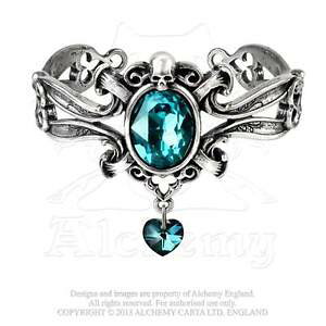 �y���������z�u���X���b�g�@�A�N�Z�T��?�@�S�V�b�N�u���X���b�g�s���[�^�[alchemy gothic the dogaressas last love bracelet pewter blue crystal a104