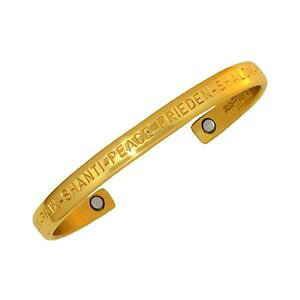 �y���������z�u���X���b�g�@�A�N�Z�T��?�@�Z���W�I�u���X�J�t�u���X���b�gsergio lub magnetic brass cuff bracelet peace brass medium