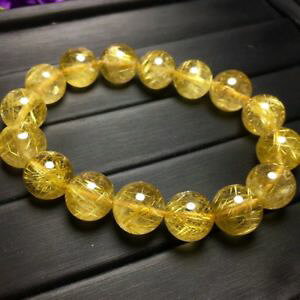 yzuXbg@ANZT?@``^NX^r[YuXbgnatural gold rutilated quartz titanium crystal beads bracelet 11mm aaa