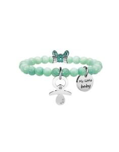 �y���������z�u���X���b�g�@�A�N�Z�T��?�@�u���X���b�g�X�`�[��bracelet young adult special moments steel 316l amp; amazonite 731133