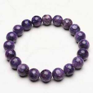 yzuXbg@ANZT?@NX^r[YuXbgXgb`103mm natural purple charoite crystal gemstone stretch beads bracelet zlbb055