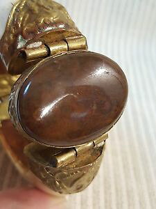 �y���������z�u���X���b�g�@�A�N�Z�T��?�@�q���W�u���X���b�g�u���X���b�gnatural stone, brass, wood hinged bracelet bracelet