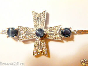yzuXbg@ANZT?@AWFg|hGg[uXbgargent sterling synthtique etoile bleue zircone croix de malte bracelet w