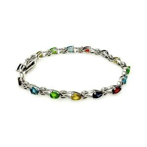 yzuXbg@ANZT?@X^[OVo[}`J[eBAhbvejXuXbgsterling silver multi color teardrop cz stones tennis bracelet