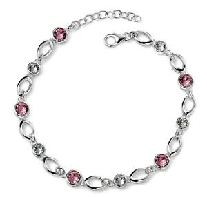 �y���������z�u���X���b�g�@�A�N�Z�T��?�@�X�����t�X�L�[�s���N�u���X���b�gsterling silver elements of swarovski pink crystal bracelet,b4454